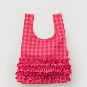 NWT Molly Goddard Ruffle Baggu in Ruby Gingham